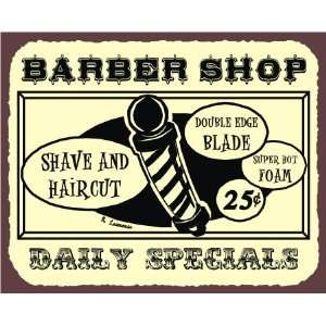  Barber Shop Shave Haircut Daily Specials Vintage Barber 