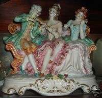 CAPODIMONTE The Happy Company Trio Porcelain Figurine  