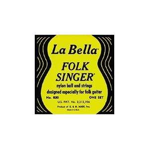    LaBella 830 Labella Folksinger Blk Treb Musical Instruments