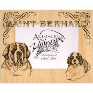  St. Bernard Laser Engraved Dog Photo Matte 11 X 14 