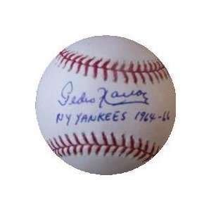  Pedro Ramos autographed Baseball inscribed Yankees 1964 66 