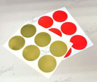   have 12 pcs blank sticker for free try 6pcs in red 6pcs in golden