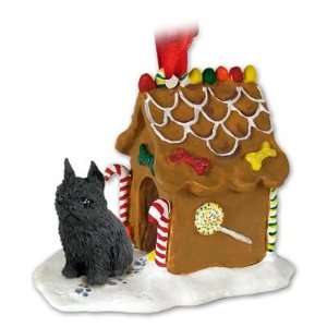  Brussell Griffon Black Ginger Bread Dog House Ornament 