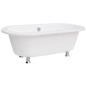  Contemporary 68 Cast Iron Bath Tub with Chrome Feet in 