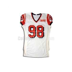   White No. 98 Game Used UTEP Russell Football Jersey