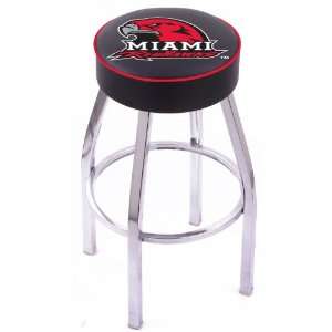  Miami University Steel Stool with 4 Logo Seat and L8C1 Base 