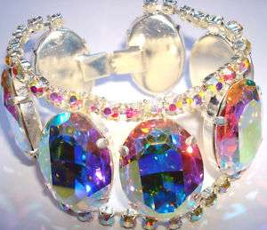 Outstanding vintage inspired Aurora Borealis Rhinestone Crystal 