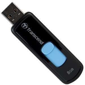  Transcend JetFlash 500 8GB USB 2.0 Flash Drive (Blue 