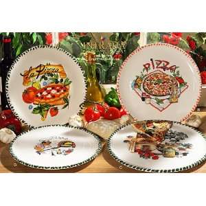 Intrada Italy Pizza with Oil Container 12 Pizza Plate  