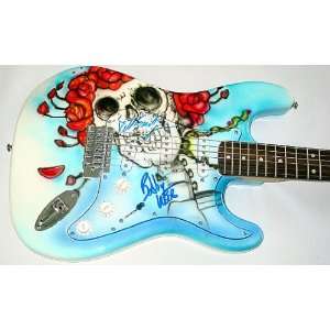  Grateful Dead Autographed Signed Skull Roses Guitar 