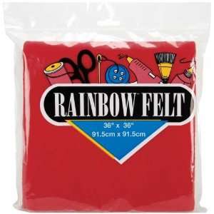  Rainbow Craft Felt 36x36 red Arts, Crafts & Sewing