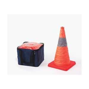 Traffic Cone Collapsible, 18 In, Pk4   JACKSON SAFETY
