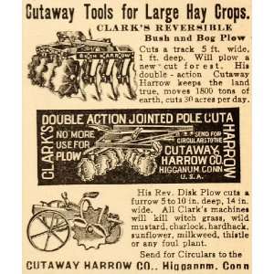  1907 Ad Cutaway Harrow Company Tools Disk Plow Hay Crop 