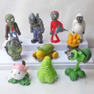 New 10pcs New Plants vs Zombies Toy Collection Figure 1.5 3 Set of 