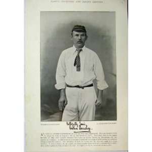    1895 Cricket Sport Print Shrewsbury Murdoch Batsman