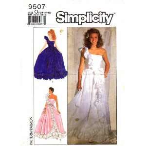  Simplicity 9507 Sewing Pattern Evening Prom Gown Dress 