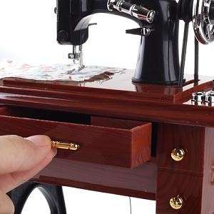   Mini Sewing Machine Sartorius Model Toy Music Box Coffee  