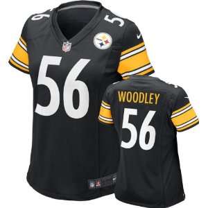  LaMarr Woodley Womens Jersey Home Black Game Replica #56 