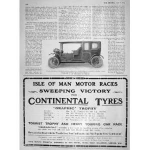  1907 LANCHESTER MOTOR CAR CONTINENTAL TYRES LONDON
