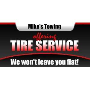  3x6 Vinyl Banner   Towing Tire Service 