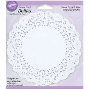  Wmu Grease Proof Doilies 6 White Circle 20/Pkg 