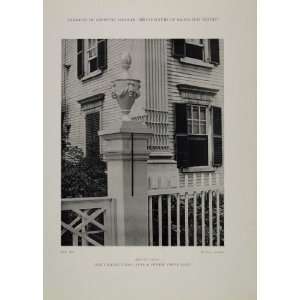  1911 Print Detail Gate Post Peirce Nichols House Salem 