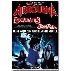  Airbourne Poster   Concert Flyer   Runnin Wild Tour