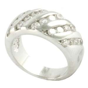  Diagonal CZ Ring SR6183 Jewelry