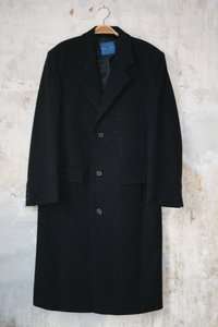 NWT Towncraft Charcoal 100% Wool Bulgarian Single Notch Walking Coat 