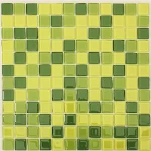  Glass Mosaic Tile Lemony Lime