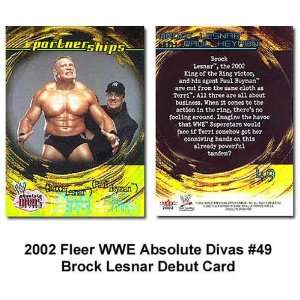   Fleer Absolute Divas Brock Lesnar WWE Debut Card
