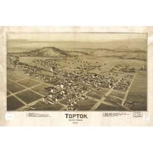  Historic Panoramic Map Topton, Berks County, Pennsylvania 