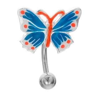  Top down Summer Butterfly Hinged Belly Button Navel Ring 