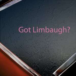  Got Limbaugh? Pink Decal Rush Conservative GOP Car Pink 