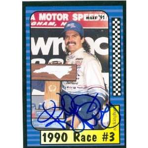 Kyle Petty Autographed Trading Card (Auto Racing) Maxx 1991, 1990 Race 