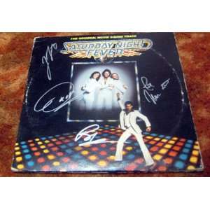 BEE GEES autographed FEVER record *proof