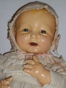 Vintage Antique 26 Effanbee Bubbles compo cloth composition baby doll 