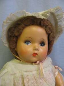    Original c1940 FLIRTY EYE BABY Composition & Cloth Mama Doll  