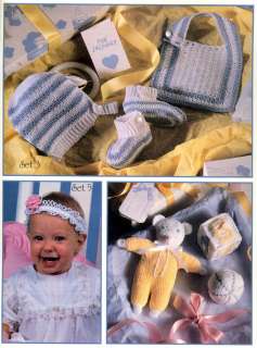 31 Crochet Thread Baby Shower Gifts Booties Toys++  
