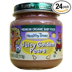 Healthy Times Organic Baby Food, Juicy Golden Pears, 4 Ounce Jars 