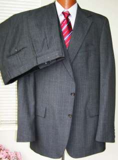 Polo Univ Ralph Lauren Mens Wool Pinstripe Blazer Pants Suit 44L 