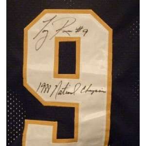 Tony Rice 88 National Champs SIGNED Notre Dame Jersey