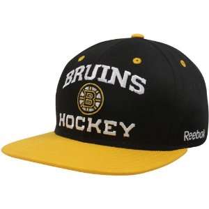  Reebok Boston Bruins Black Gold Official Team Snapback 