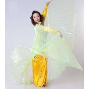 Light Green Handmade Belly Dance Costume IsIs Wings New with 2 free 