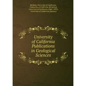  Geological Sciences University of California (Berkeley), University 