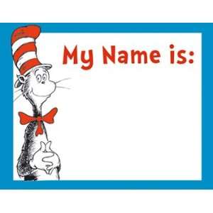  16 Pack EUREKA CAT IN THE HAT NAME TAGS 