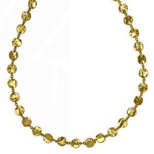 Genuine Volder Tirol TM Yellow Gold Necklace. 24KT Small Flat Rounds 