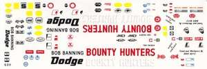 Bob Banning Bounty Hunter Dodge Fred Cady NHRA Drag 1/25th Decals 