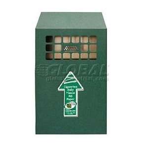  Wall Mount Bin Outdoor Ashtray Antigue Green Everything 