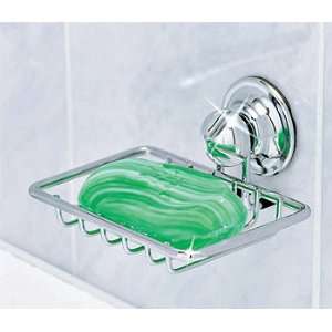 Everloc EL 10200 Soap and Sponge holder dish, Chrome w/ Suction Lock 